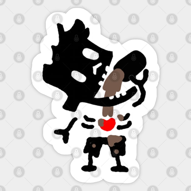 zombie boy drinking coffee. Sticker by COOLKJS0